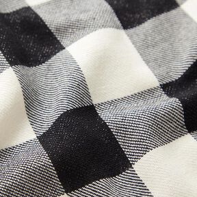 Tkanina bawełniana w lureksową kratkę – czerń/biel, 