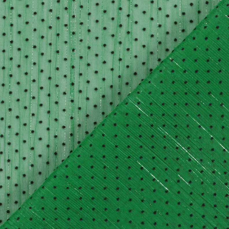 Szyfon w błyszczące paski i kropeczki – zieleń,  image number 4