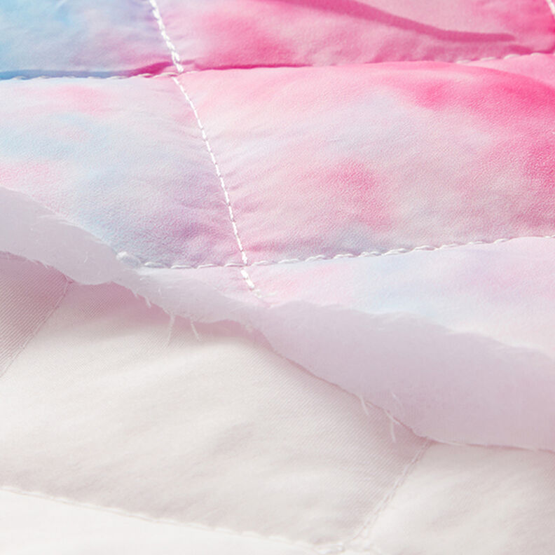 Tkanina pikowana tęcza cieniowana – biel/mix kolorów,  image number 7