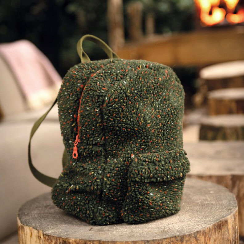Puszysty plusz Tweed Melanż | Poppy Fabrics – ciemna zieleń, image number 6