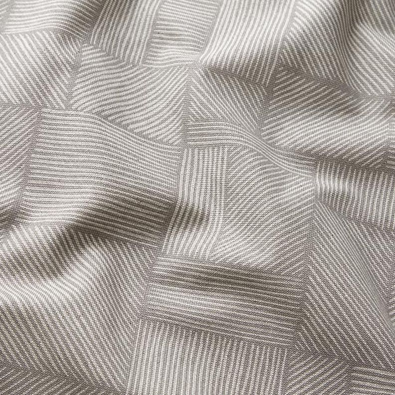 Tkanin dekoracyjna Half panama patchwork liniowy – kreci/naturalny,  image number 2