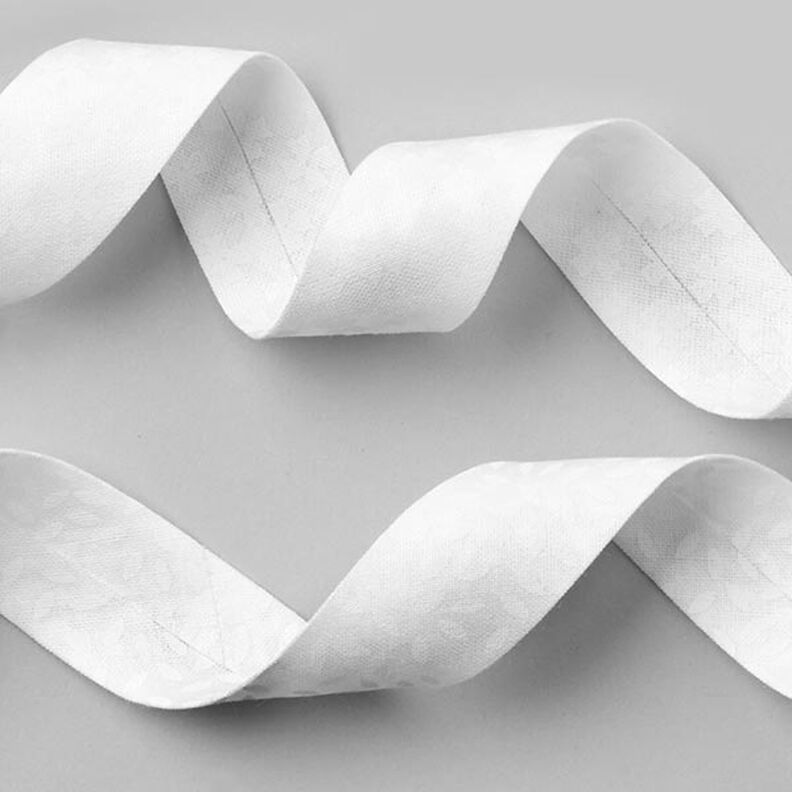 Taśma skośna Groszki [20 mm] - biały,  image number 3