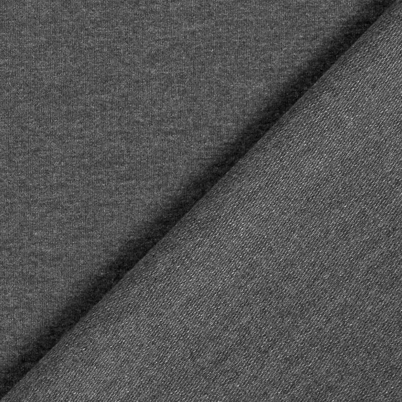 Dżersej bawełniany średniej ciężkości melanż – antracyt,  image number 5