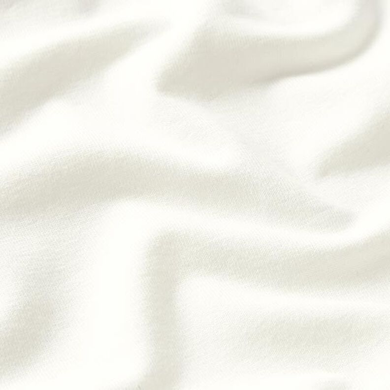 GOTS Dżersej bawełniany | Tula – mleczna biel,  image number 2