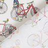 Tkanina bawełniana kreton rowery retro – mleczna biel,  thumbnail number 4