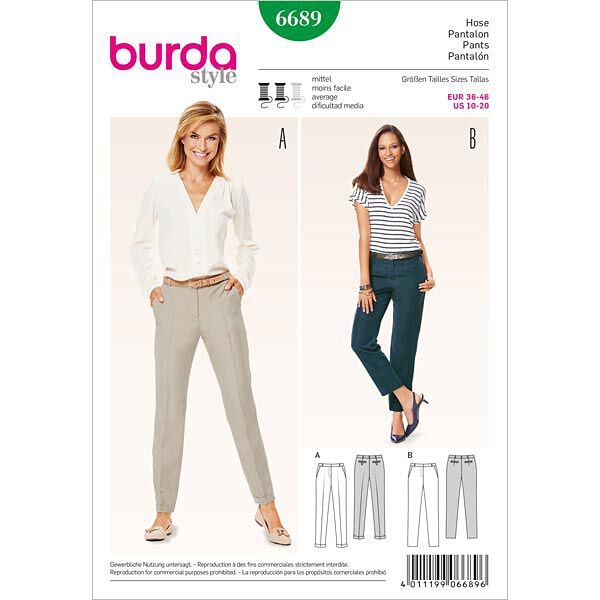Spodnie, Burda 6689,  image number 1