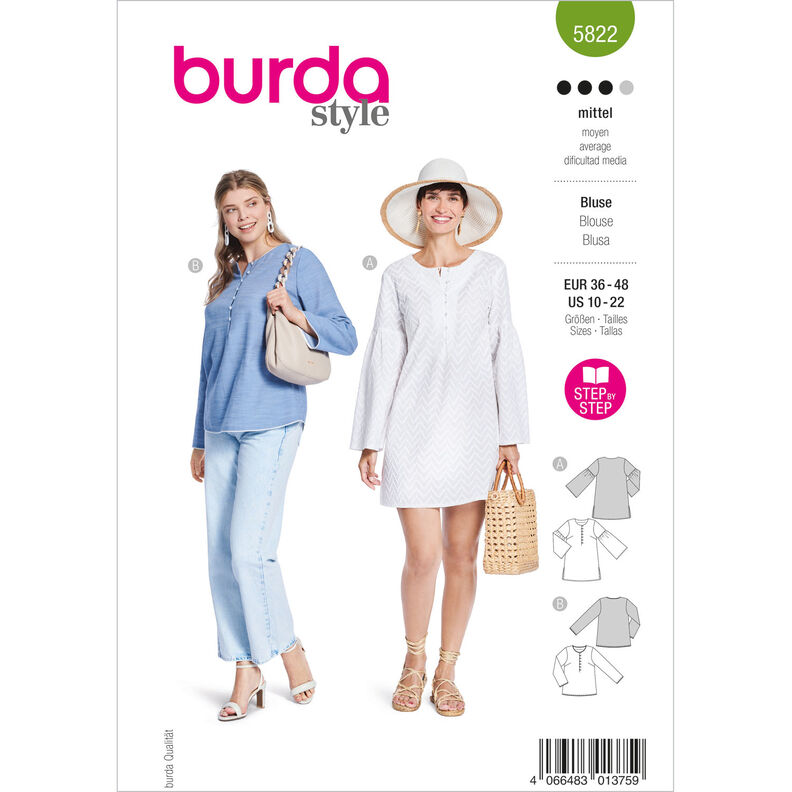 Bluza | Burda 5822 | 36-48,  image number 1