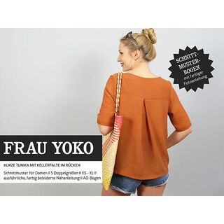 FRAU YOKO – krótka tunika z kontrafałdą z tyłu, Studio Schnittreif  | XS -  XXL, 