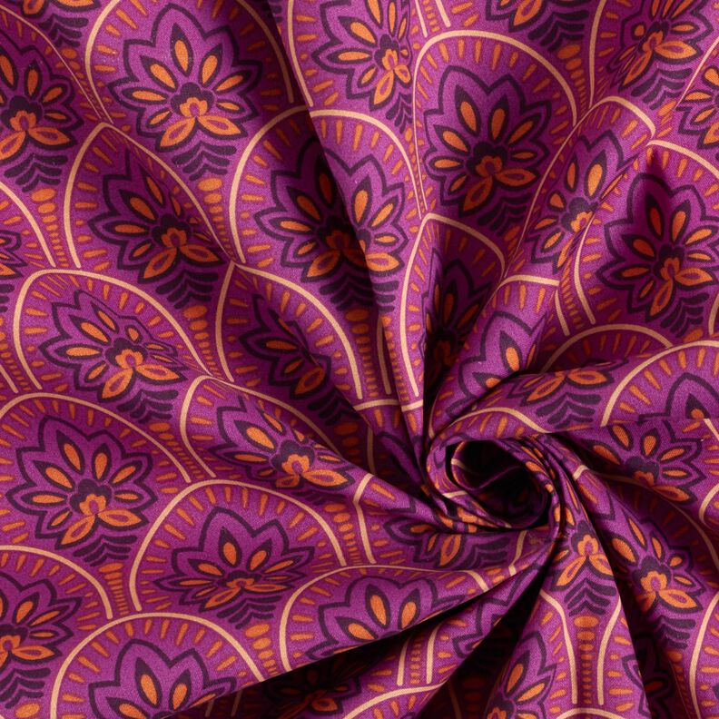 Bawełna powlekana abstrakcyjne wachlarze – purpura,  image number 4