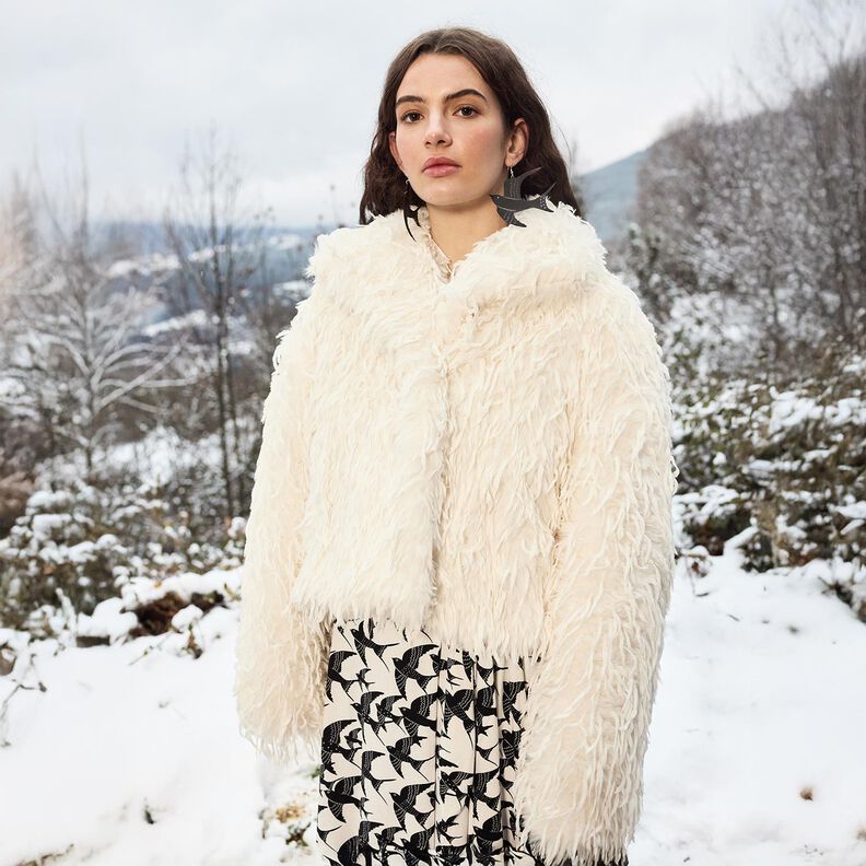 Sztuczne futerko pióra, jednokol | Katia Fabrics – biel, image number 6