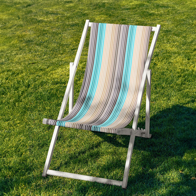 Outdoor Tkanina na leżaki Podłużne paski 44 cm – nerkowiec/turkus,  image number 4