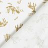 Tkanina bawełniana Kreton renifery i gwiazdy – kość słoniowa/złoto,  thumbnail number 4