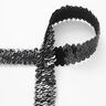 Elastyczna borta z cekinami [30 mm] &ndash; czerń,  thumbnail number 1