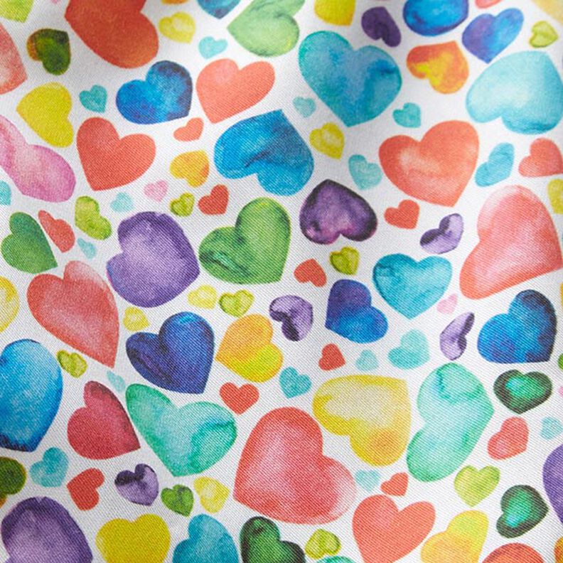 Satyna bawełniana kolorowe serca,  image number 2