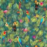 Tkanin dekoracyjna Half panama tropikalne ptaki – ciemna zieleń/czerwień,  thumbnail number 1