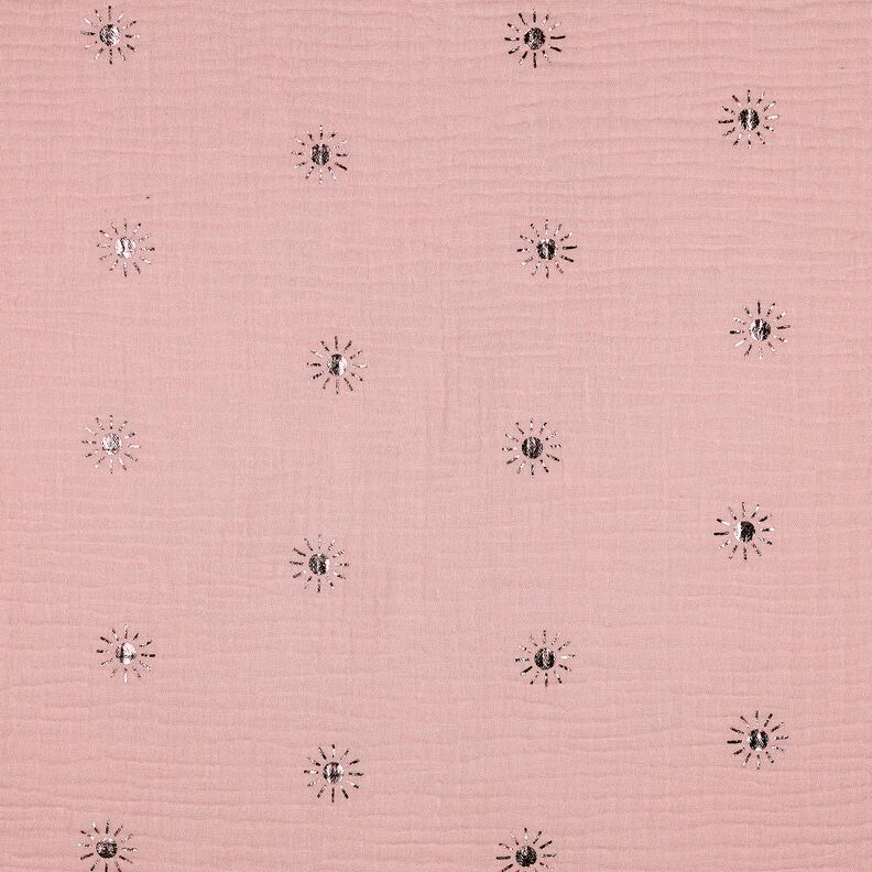 Muślin / Tkanina double crinkle słońca Nadruk foliowy | Poppy Fabrics – jasny brudny róż/pastelowy, image number 1