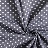 Popelina bawełniana grochy – szary łupek/biel,  thumbnail number 3