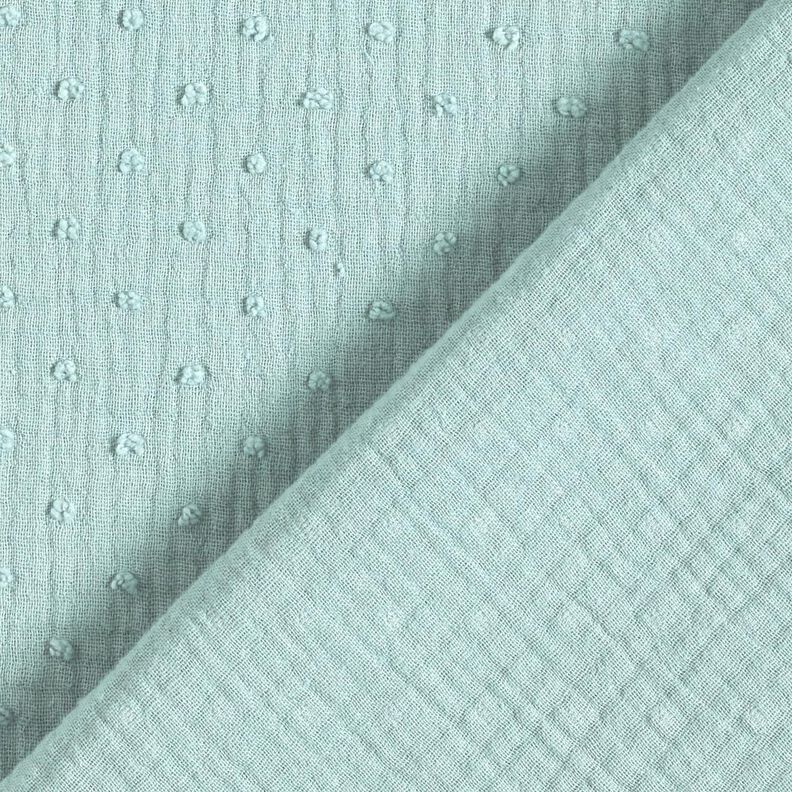 Muślin / Tkanina double crinkle dobby – miętowy,  image number 4