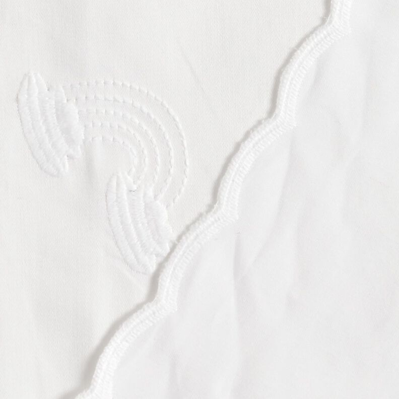 Satyna bawełniana haft tęczy – biel,  image number 4