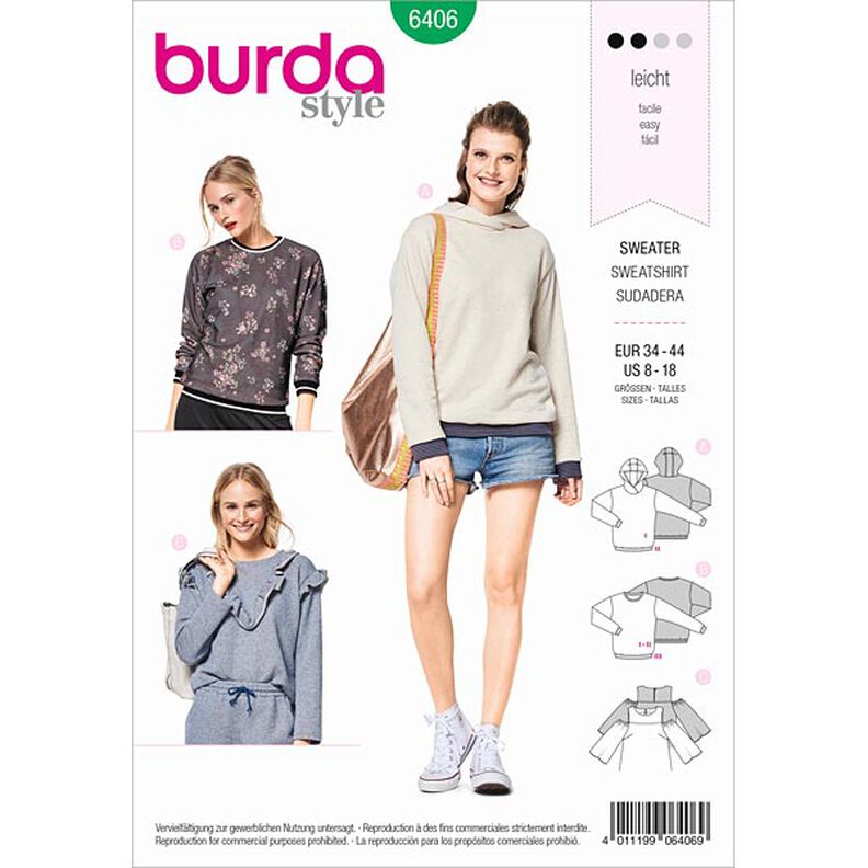 Bluza, Burda 6406 | 34 - 44,  image number 1