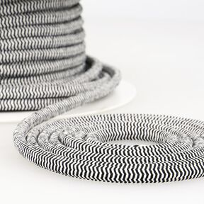 Outdoor Sznurek gumkowy [Ø 5 mm] – czerń/biel, 