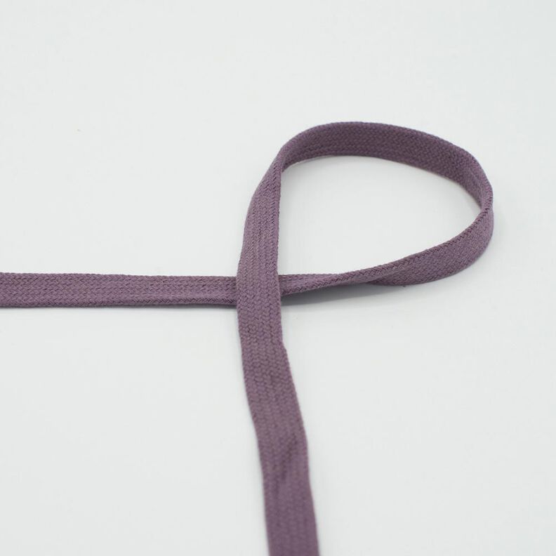 płaski sznurek Bluza z kapturem Bawełna [15 mm] – bakłażan,  image number 1