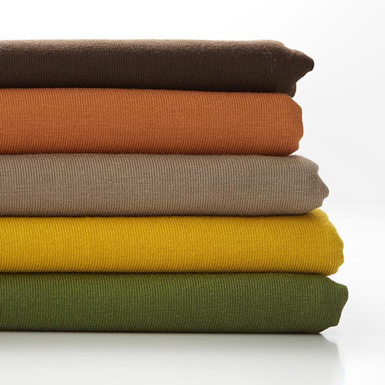 Dżersej bawełniany średniej ciężkości jednokol. – oliwka,  image number 4