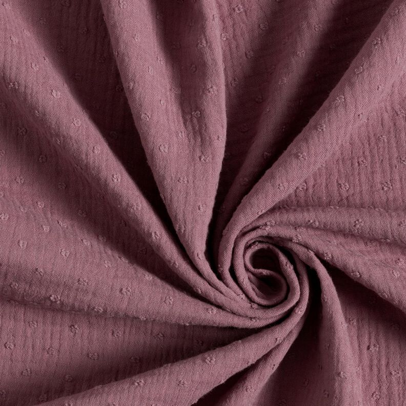 Muślin / Tkanina double crinkle dobby – jasny jagodowy,  image number 3