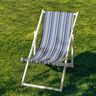 Outdoor Tkanina na leżaki Podłużne paski 44 cm – indygo/beż,  thumbnail number 4