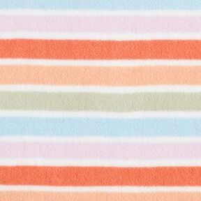 Polar antypilingowy kolorowe paski – biel, 