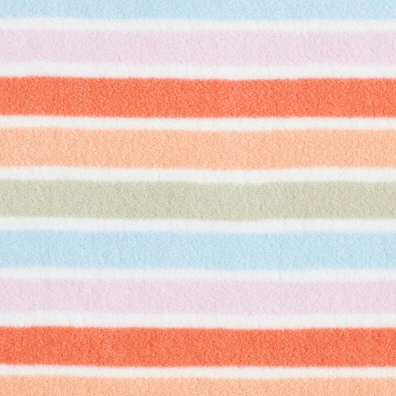 Polar antypilingowy kolorowe paski – biel,  image number 1