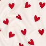 Flanela bawełniana serca | Poppy Fabrics – kość słoniowa/czerwień karminowa,  thumbnail number 2