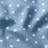 Popelina z bawełny organicznej rozproszone serca – jasnoniebieski jeans,  thumbnail number 2