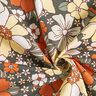Tkanina bawełniana Kreton kwiaty retro – jasnopomarańczowy/jasna żółć,  thumbnail number 3