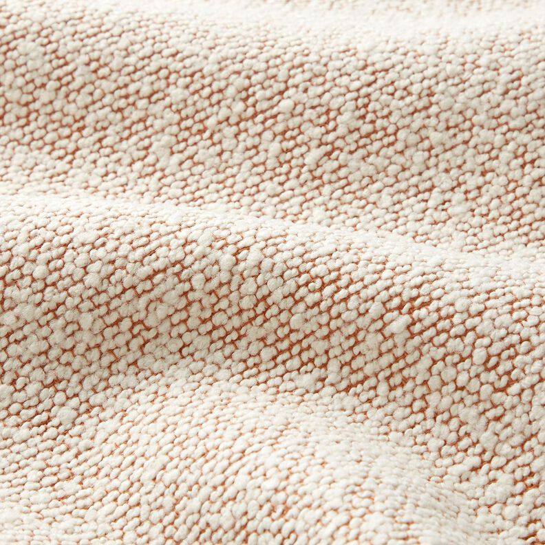Tkanina outdoor Delikatna tkanina bouclé – łosoś/mleczna biel,  image number 3