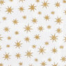 tiul w brokatowe gwiazdki – biel/złoto,  thumbnail number 1