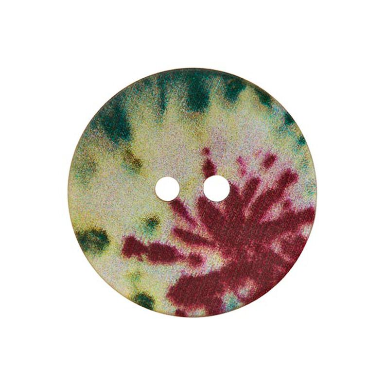 Guzik z masy perłowej, 2 dziurki  – mix kolorów,  image number 1