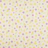 Tkanin dekoracyjna Half panama małe wiosenne kwiatki – mleczna biel/żółty waniliowy,  thumbnail number 1