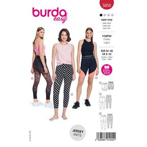 Legginsy | Burda 5850 | 34-48, 