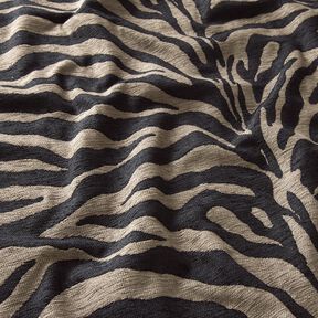 Tkanina tapicerska Żakard zebra – khaki/czerń, 