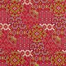 Tkanin dekoracyjna Half panama nowoczesny wzór etno – czerwień karminowa,  thumbnail number 1