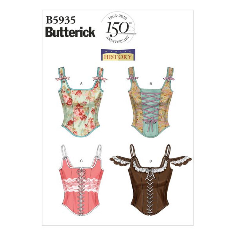 Historyczny gorset, Butterick 5935|38 - 46,  image number 1