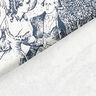 Tkanina dekoracyjna half panama Toile de Jour – granat/mleczna biel,  thumbnail number 5