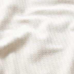Tkanin dekoracyjna Żakard subtelne paski – mleczna biel | Resztka 50cm, 