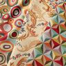 Tkanin dekoracyjna Gobelin kolorowe kółka – jasnobeżowy/czerwień karminowa,  thumbnail number 5