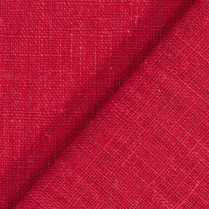 Tkanina lniana mieszanka ramii, średnia – czerwień karminowa,  image number 4
