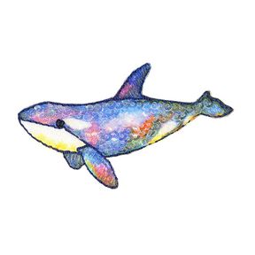 Aplikacja wieloryb [ 3 x 7 cm ] – błękit, 