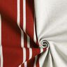 Tkanin dekoracyjna Panama Szerokie pasy – czerwień karminowa/mglisty szary,  thumbnail number 3