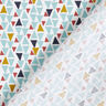 Tkanina bawełniana Kreton trójkąty mini – błękit morski/biel,  thumbnail number 4