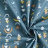 Tkanina bawełniana Kreton abstrakcyjne kształty – szary błękit,  thumbnail number 3